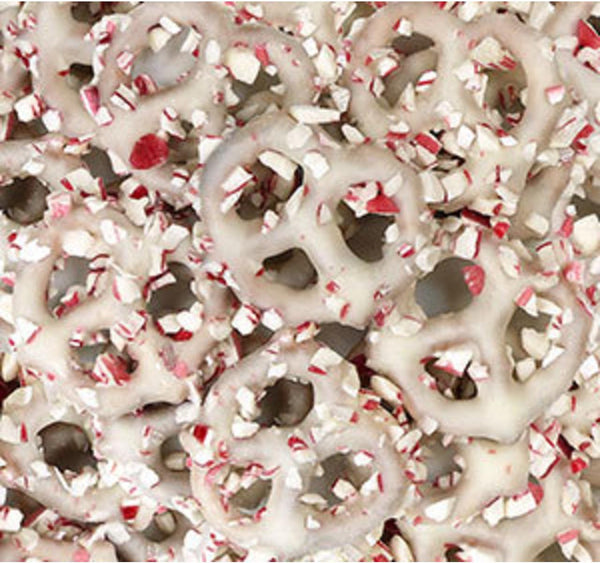 Yogurt Coated Peppermint Pretzels