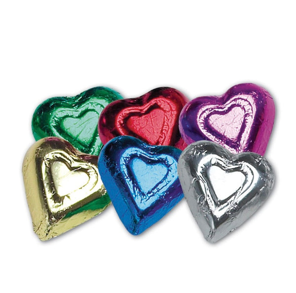 Mini Rainbow Foiled Chocolate Hearts
