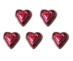 Foiled 72% Dark Chocolate Hearts