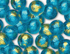 Foiled World Globe Balls