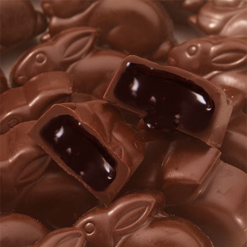 Dark Chocolate Lava Cake Bunny Truffles