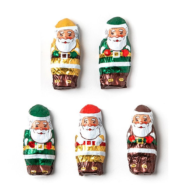 Foiled Mini Dark Chocolate Santas